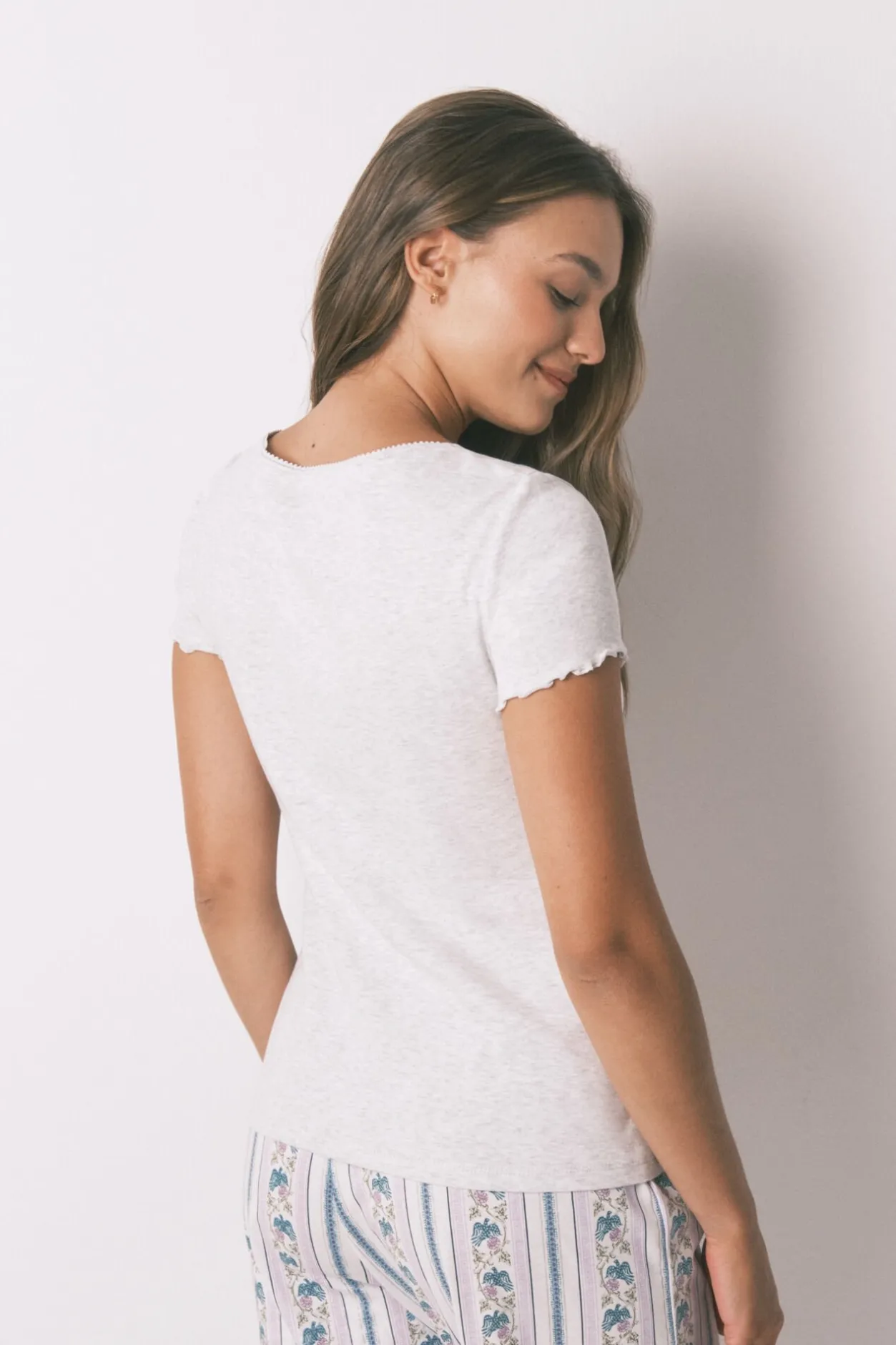 Women'secret Camiseta manga corta algodón gris