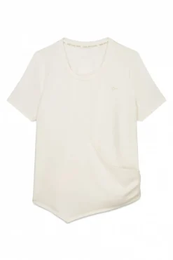 Dash and Stars Camiseta manga corta blanco drapeado beige Hot