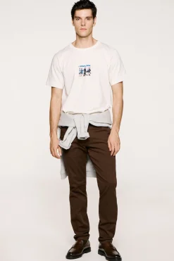 Selected Camiseta manga corta colaboración con PANAM Blanco Sale