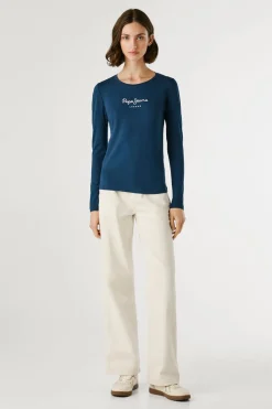 Pepe Jeans Camiseta manga larga azul Online