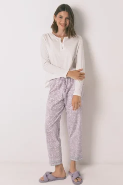 Women'secret Camiseta manga larga 100% algodón blanco New