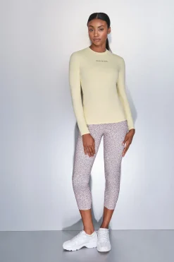 Dash and Stars Camiseta manga larga amarillo estampado Outlet