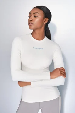 Dash and Stars Camiseta manga larga blanco beige Sale