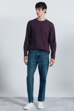 Springfield Camiseta manga larga doble melange burdeos Best