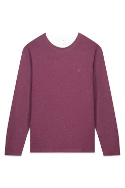 Springfield Camiseta manga larga doble melange burdeos Best