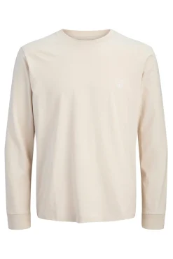 Jack & Jones Camiseta manga larga estampado perro beige Hot