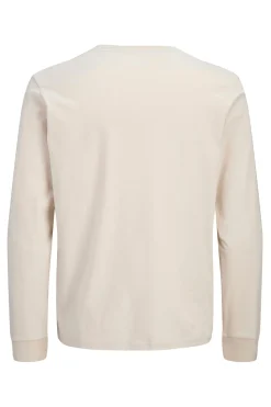 Jack & Jones Camiseta manga larga estampado perro beige Hot