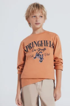 Springfield Kids Camiseta manga larga sprinfield niño naranja Best