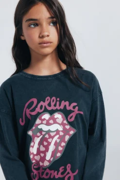 Springfield Kids Camiseta manga larga Rolling stones niña. gris Hot