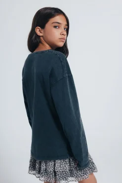 Springfield Kids Camiseta manga larga Rolling stones niña. gris Hot