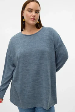 Vero Moda Curve Camiseta manga larga talla grande Azul marino Outlet