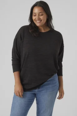 Vero Moda Curve Camiseta manga larga talla grande Negro Outlet