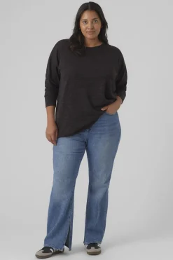 Vero Moda Curve Camiseta manga larga talla grande Negro Outlet