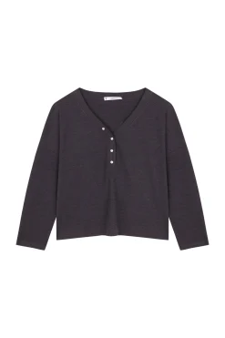 Women'secret Camiseta manga larga waffle negro New