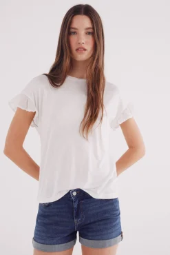 Springfield Camiseta manga volante plumeti amarillo Hot