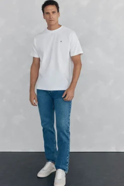 Pedro del Hierro Camiseta mercerizada Blanco Discount