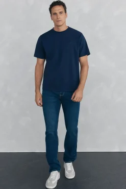 Pedro del Hierro Camiseta mercerizada Azul Outlet