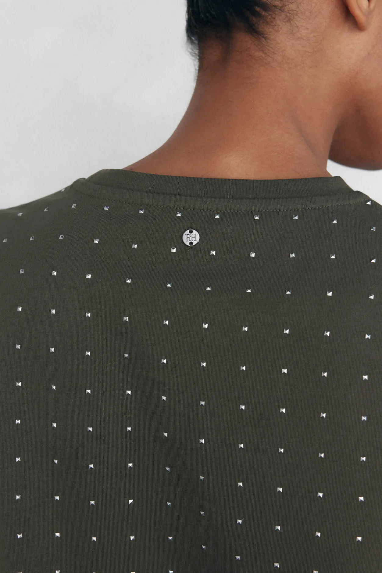 Pedro del Hierro Camiseta mini tachuelas Verde Discount