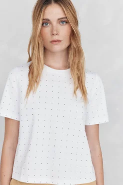 Pedro del Hierro Camiseta mini tachuelas Blanco New