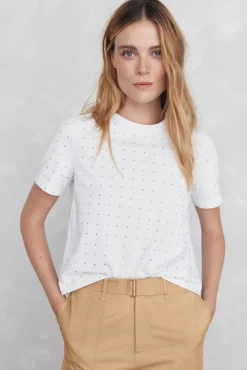 Pedro del Hierro Camiseta mini tachuelas Blanco New