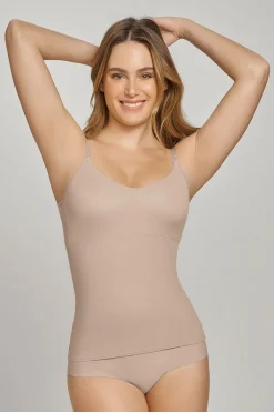 Leonisa Camiseta multiusos de control de abdomen beige