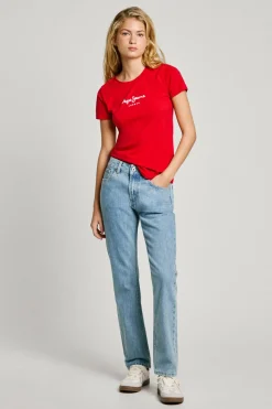 Pepe Jeans Camiseta New Virginia Ssn Manga Corta rojo Sale
