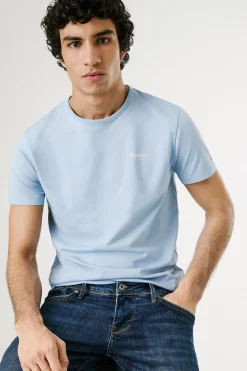 Pepe Jeans camiseta original basic 3n manga corta azul Clearance