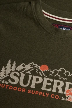 Superdry Camiseta Outdoor scene relaxed¡ verde Sale