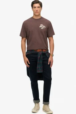 Superdry Camiseta oversized marr&oacute;n New