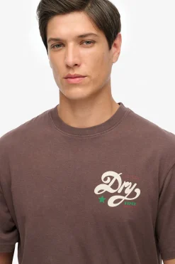 Superdry Camiseta oversized marr&oacute;n New