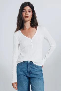 Springfield Camiseta panadera punto cortado blanco Best