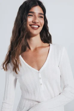 Springfield Camiseta panadera punto cortado blanco Best