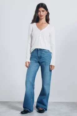 Springfield Camiseta panadera punto cortado blanco Best