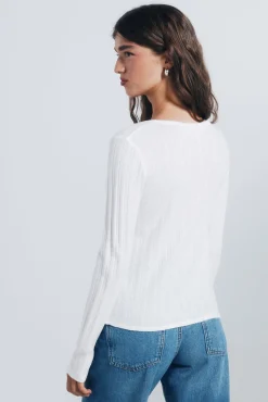 Springfield Camiseta panadera punto cortado blanco Best