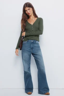 Springfield Camiseta panadera punto cortado kaki Outlet