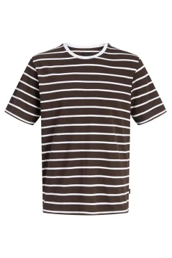 Jack & Jones Camiseta rayas Marr&oacute;n oscuro Sale