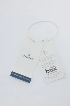 Springfield Camiseta rayas botones hombro marr&oacute;n Clearance