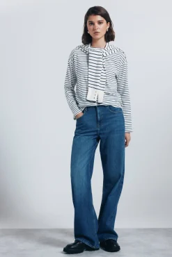 Springfield Camiseta rayas botones hombro estampado New