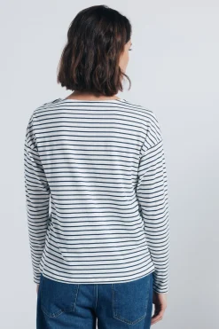 Springfield Camiseta rayas botones hombro estampado New