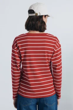 Springfield Camiseta rayas marineras rojo Online