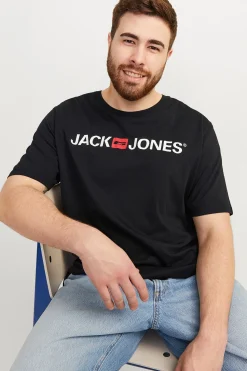 Jack & Jones PLUS Camiseta regular fit PLUS negro Outlet