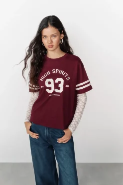 High Spirits Camiseta Rookie burdeos
