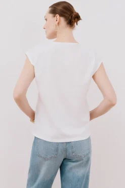 Cortefiel Camiseta sin mangas estampada Blanco New