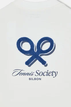 Silbon Camiseta special fit tennis society Marfil Clearance