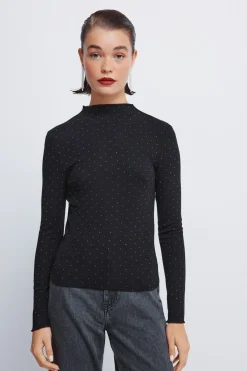 Springfield Camiseta strass negro Sale