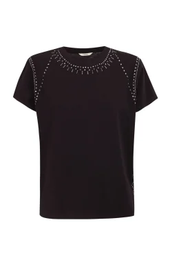 Slowlove Camiseta tachas Negro New