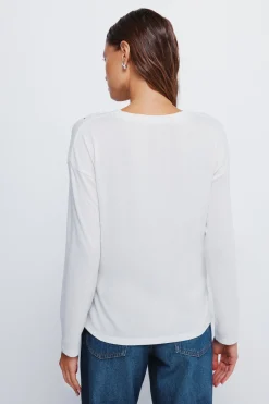 Springfield Camiseta tachas posicionadas blanco Clearance