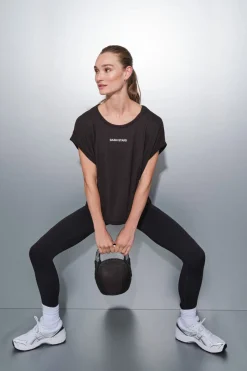 Dash and Stars Camiseta tejido extra suave negra negro Best