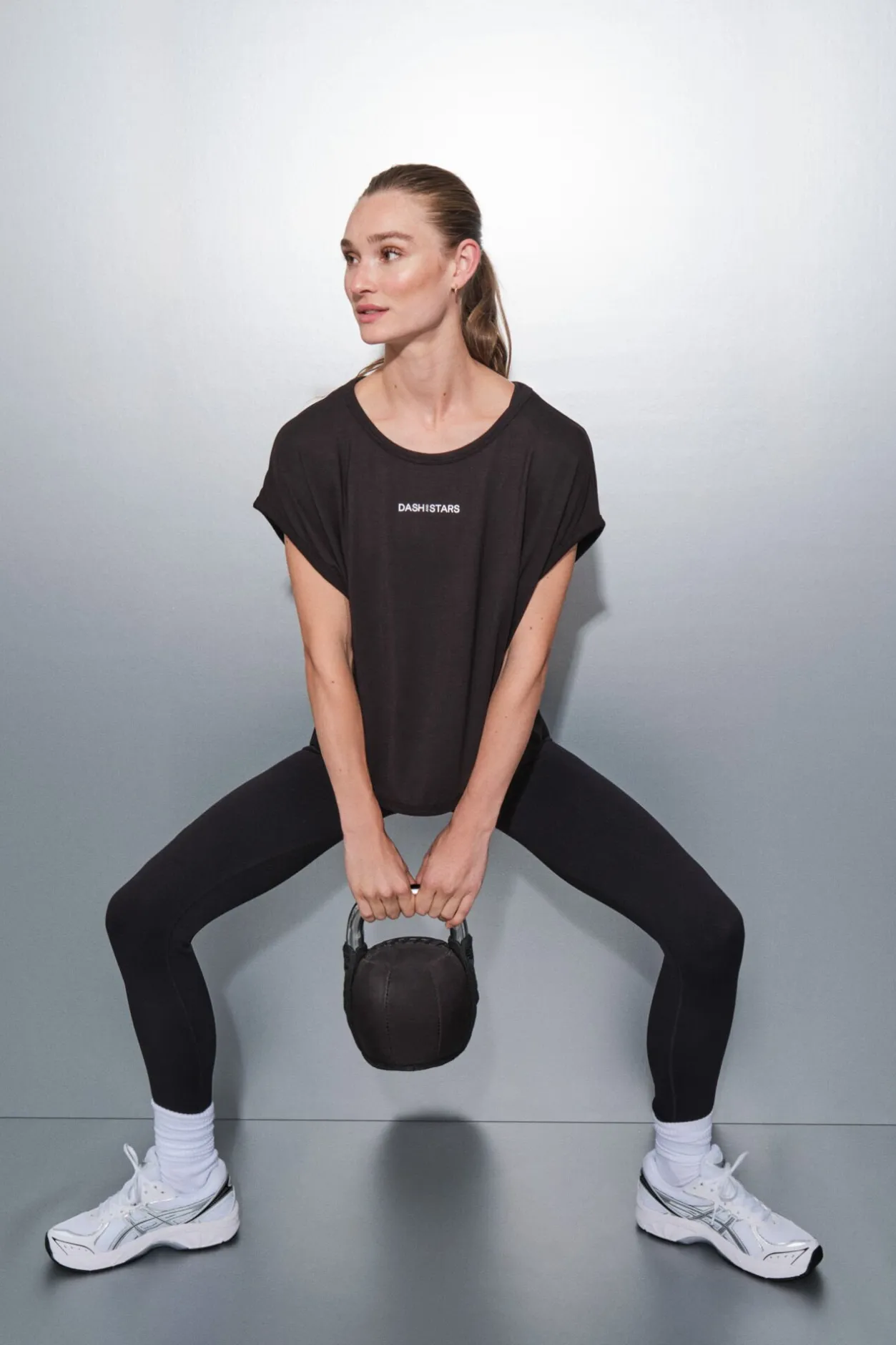 Dash and Stars Camiseta tejido extra suave negra negro Best