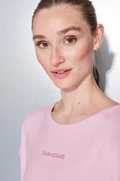 Dash and Stars Camiseta tejido extra suave rosa Best